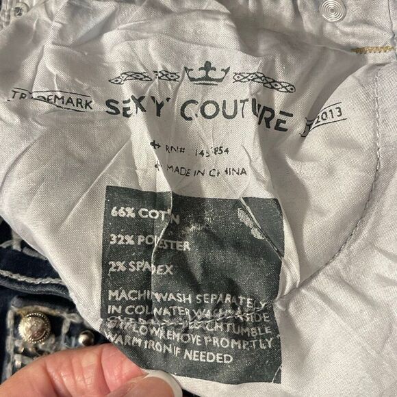 Sexy Couture Ladie’s Western/Cowgirl Pocket Bling Bootcut Jeans - Picture 12 of 13